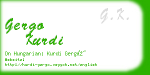 gergo kurdi business card